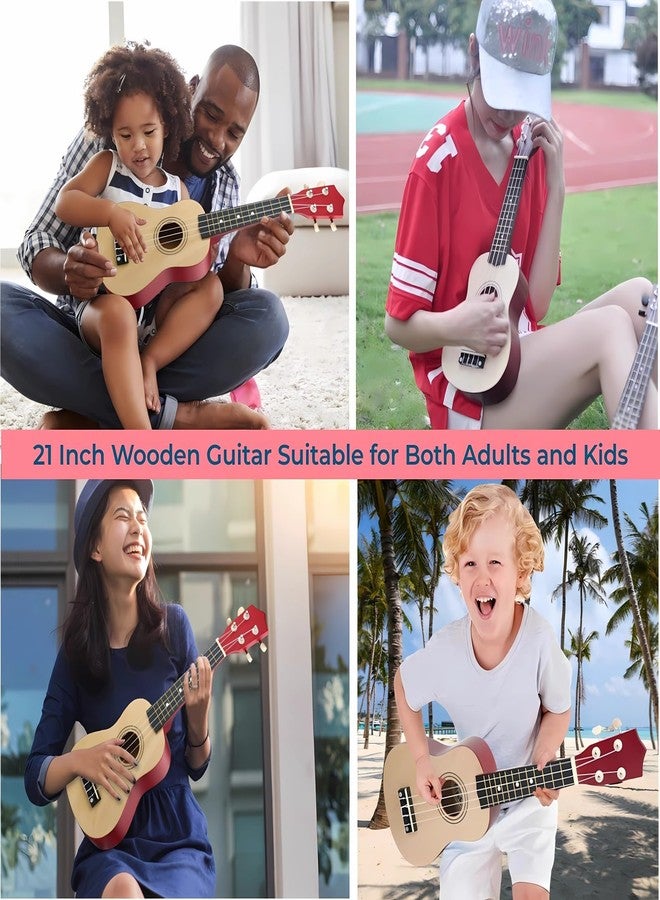 Jakeloo 21 Inch Wooden Kids Toddler Child Children Acoustic Guitar Musical Instruments Ideal for 3-9 Year Old Boys Girls Gifts (Burlywood) - Image 5